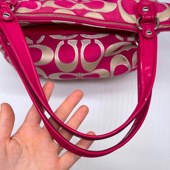 Coach Poppy Signature Metallic Glam Tote - Picture 4 of 9